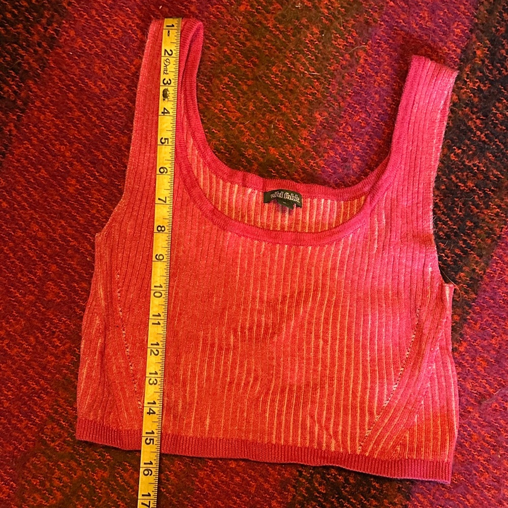 Wild Fable Fuchsia Ribbed Crop Top - Picture 3 of 4